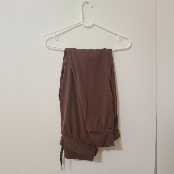 Brown Athletic Joggers Size Small - Picture 2 of 2